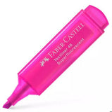 Resaltador plano faber 46 rosado punta biselada