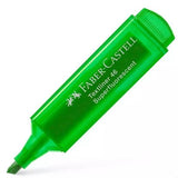 Resaltador plano faber 46 verde punta biselada
