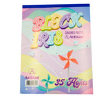 Block iris carta x 35 h 60 g colores pastel artisa
