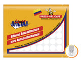 Rotulo oficio 1194circulo(13mm) x 1064 blanco press aplique