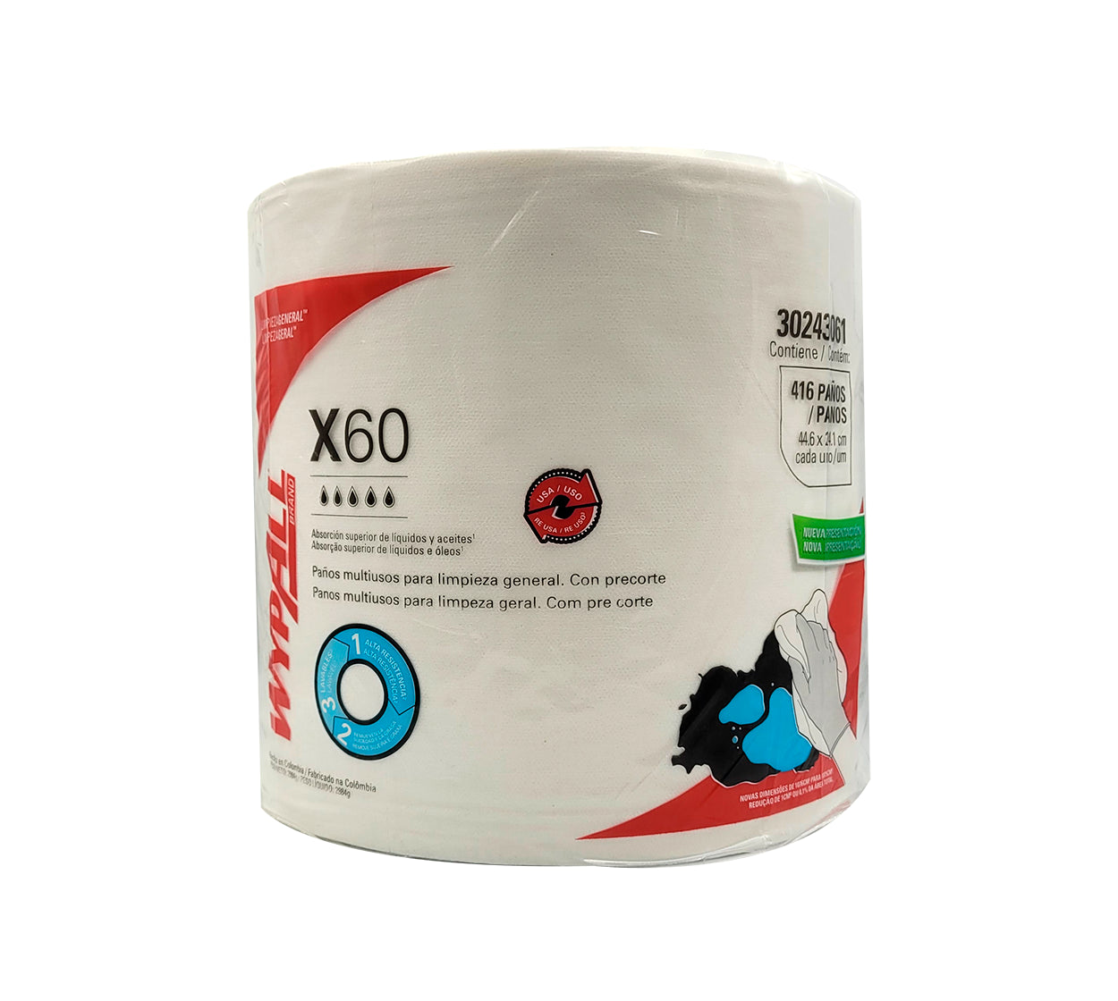 Limpion wypall x-60 3061 x 416 hojas blanco kimberly