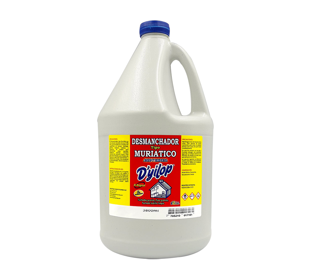 Desmanchador tipo muriatico yilop x 3800 ml