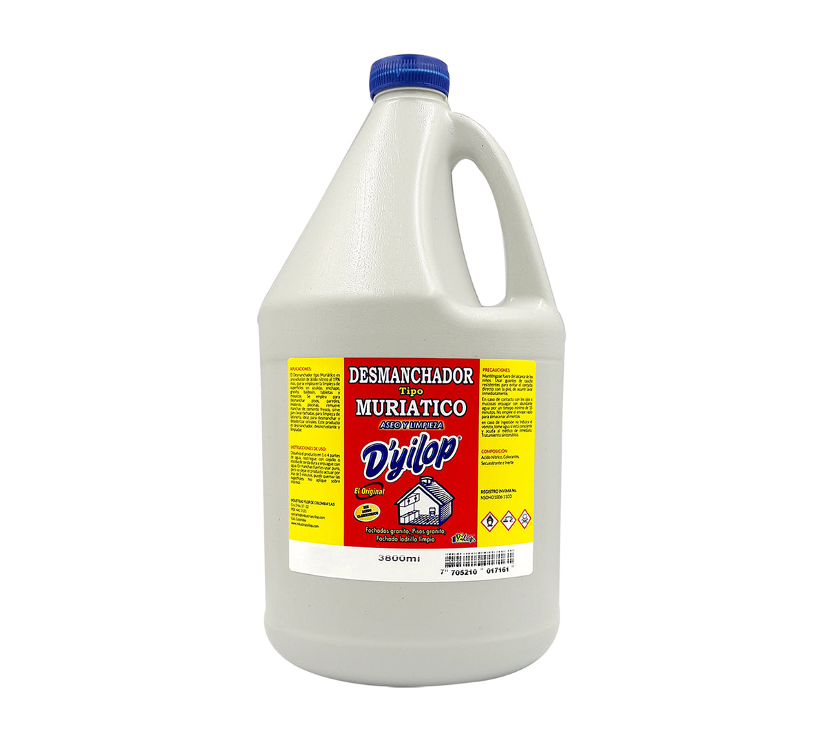 Desmanchador tipo muriatico yilop x 3800 ml