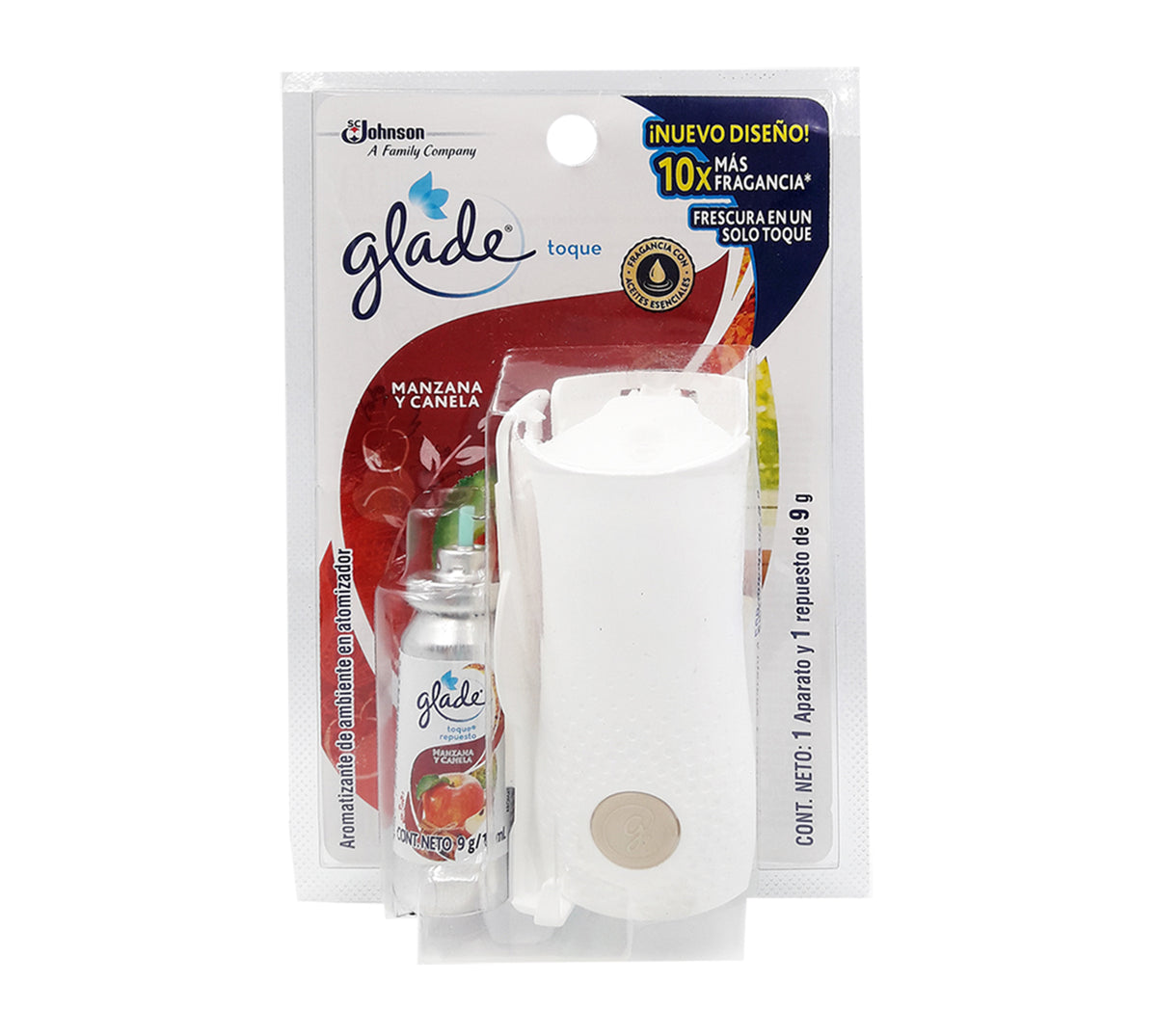 Ambientador toque completo unidad+repuesto glade surt