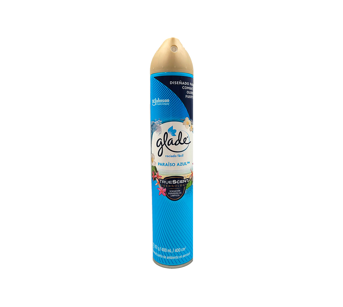 Ambientador spray x 400 ml paraiso azul glade