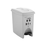 Basurera pedal 10 lt blanca reciclable aprovechable 4-1042554