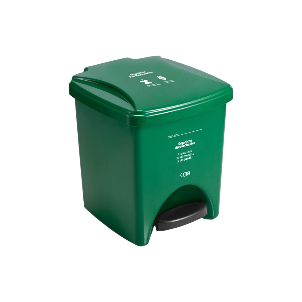 Basurera pedal 20 lt verde organico aprovechable 4-1042577