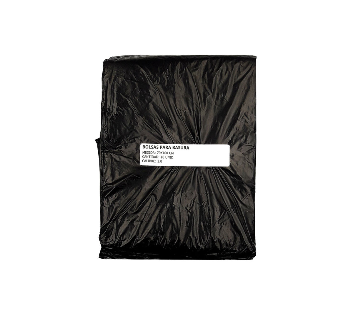 Bolsa basura 70x100 cm negra x 10 calibre 2.0(original)