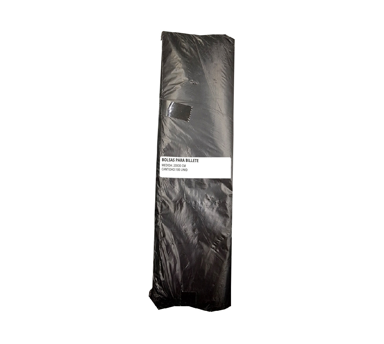Bolsa para billetes 8x12 negra x 100 (20x30cm)
