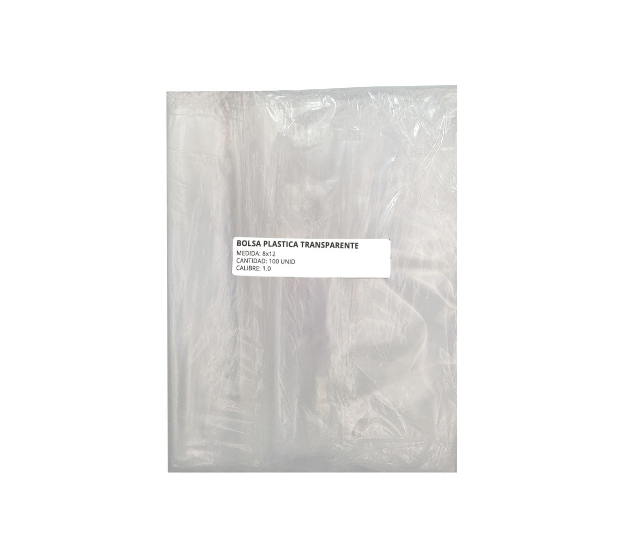 Bolsa plastica transparente 8x12 x 100 calibre 1.0 (20x30cm)