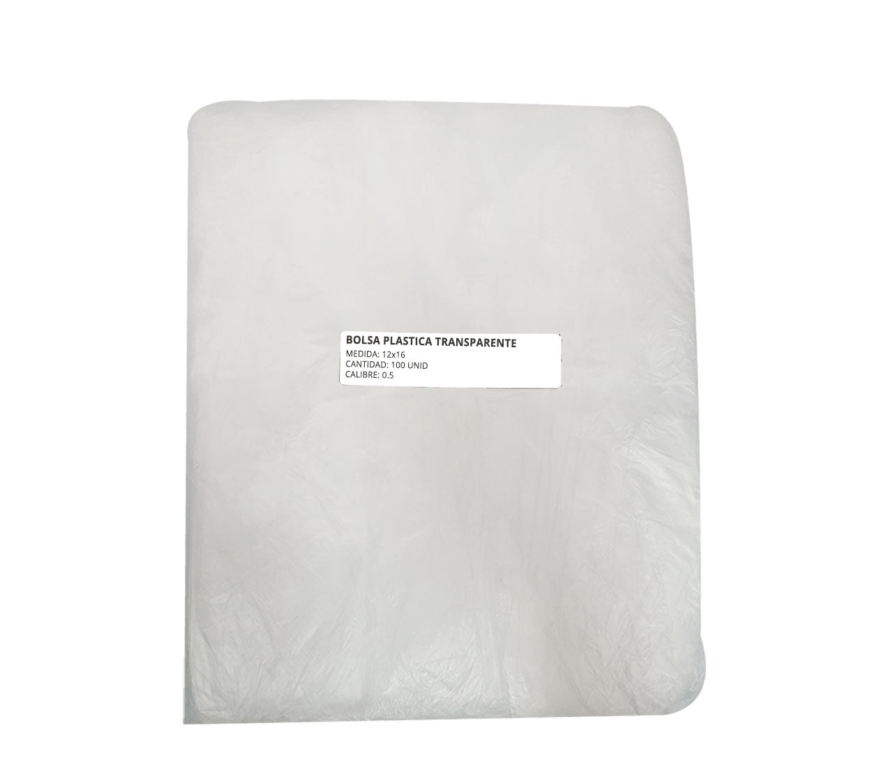 Bolsa plastica transparente 12x16 x 100 calibre 0.5 (30x40cm)