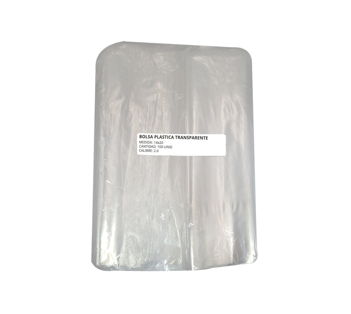 Bolsa plastica transparente 14x20 x 100 calibre 2.0 (35x50cm)