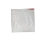 Bolsa plastica transparente cierre rojo 18x17 cm x 1 calibre 2