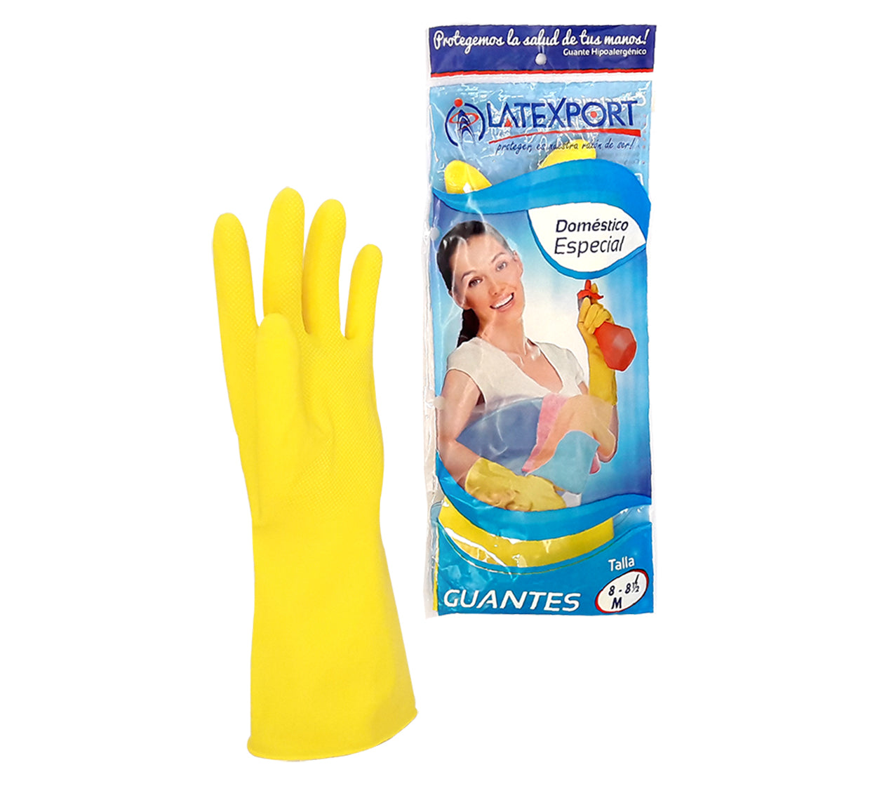 Guante domestico latexport amarillo talla 8