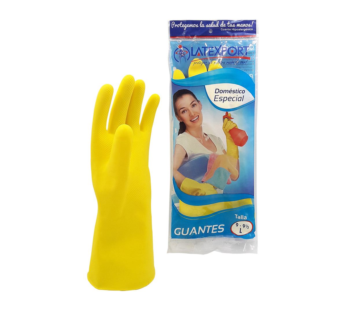 Guante domestico latexport amarillo talla 9