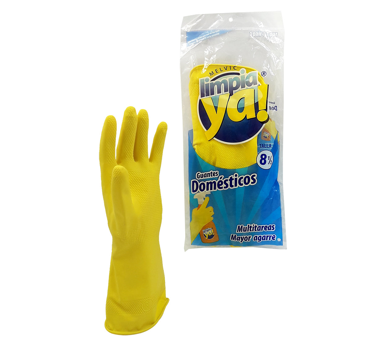 Guante domestico limpiaya amarillo talla 8 1/2
