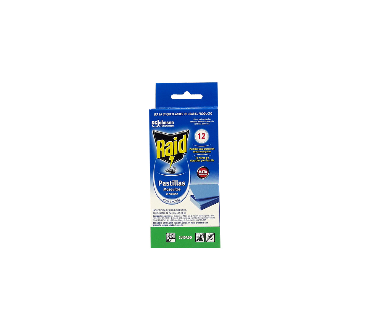 Insecticida raid pastillas laminadas x 12