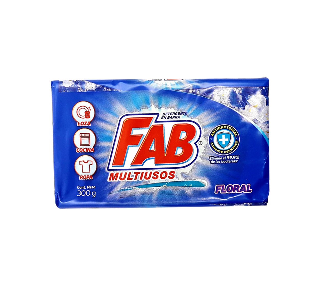 Jabon en barra fab floral x 300 g