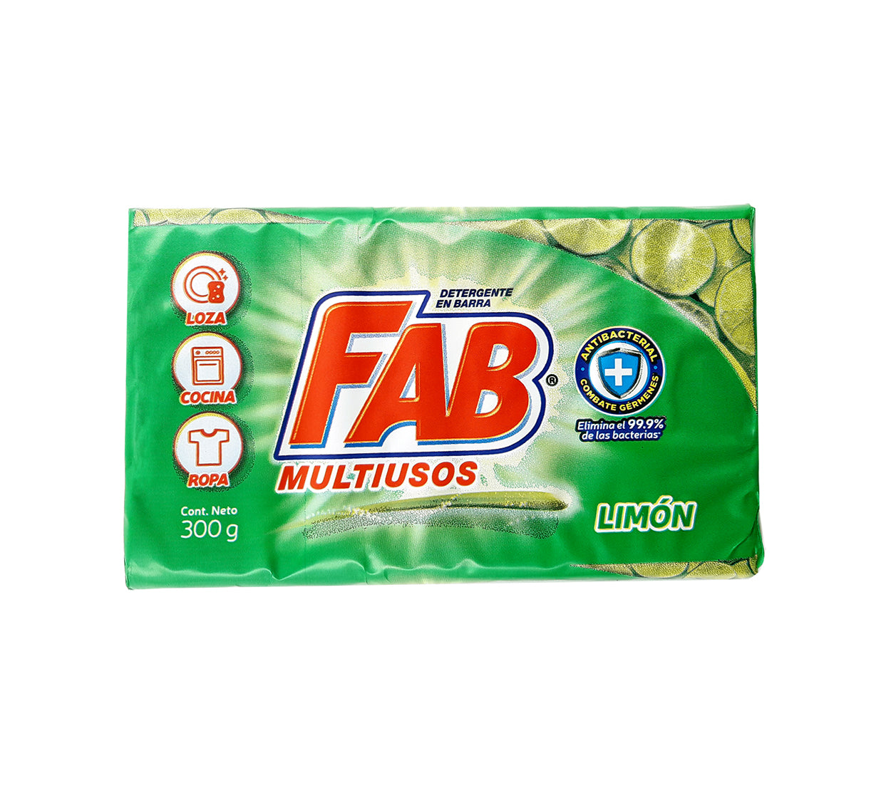 Jabon en barra fab limon x 300 g