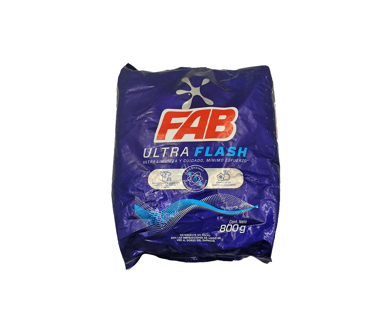 Detergente en polvo fab ultra flash x 700/800 g
