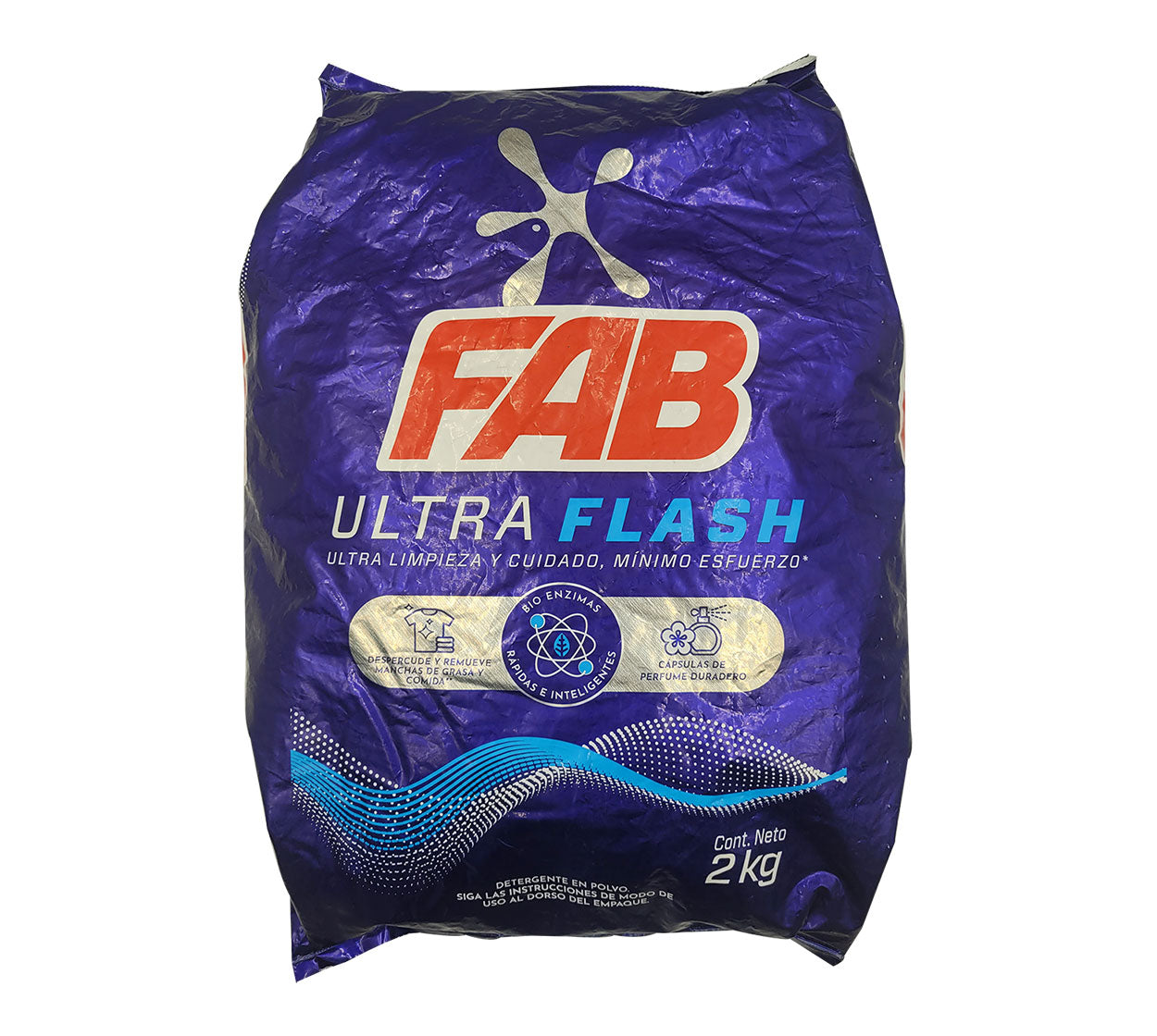 Detergente en polvo fab ultra flash x 2000 gr