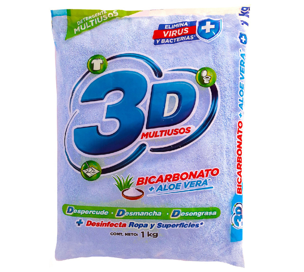 Detergente en polvo 3d multiusos x 1000 g