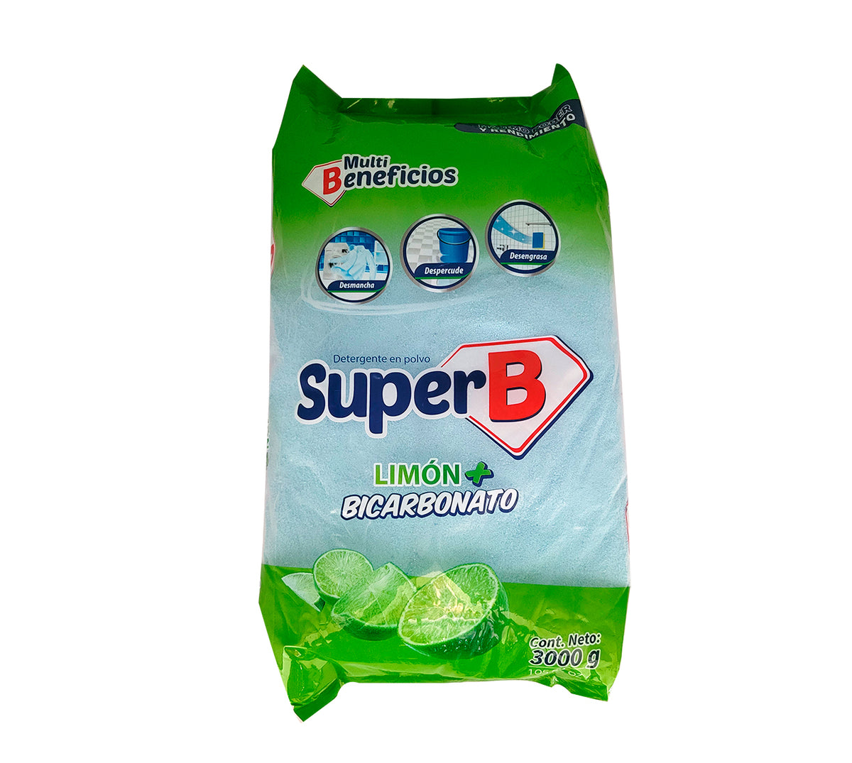 Detergente en polvo super b limon/bicarb x 3000g