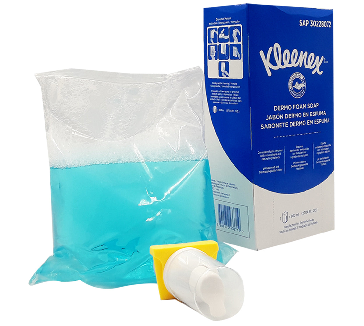 Jabon manos espuma dermo 8072 x 800 ml kimberly
