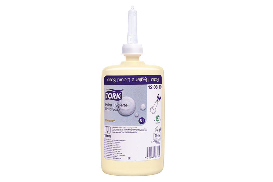 Jabon liquido manos extra higiene 80510 x 1000 ml familia/tork