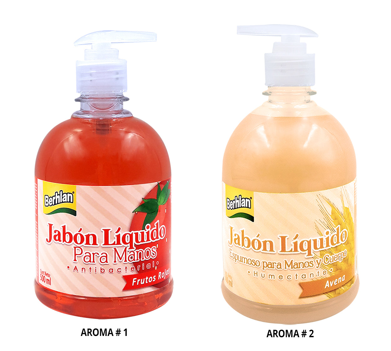 Jabon liquido manos berhlan antibacterial avena x 500 ml