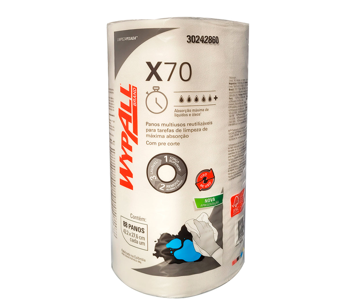 Limpion wypall x-70 2860 x 88 hoja blanco kimberly