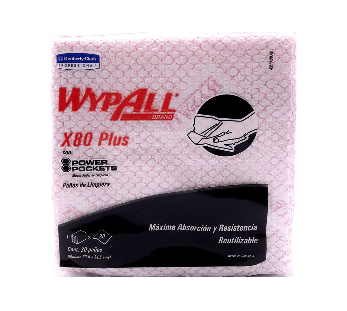Limpion wypall x-80 3076 x 30 hojas rojo kimberly