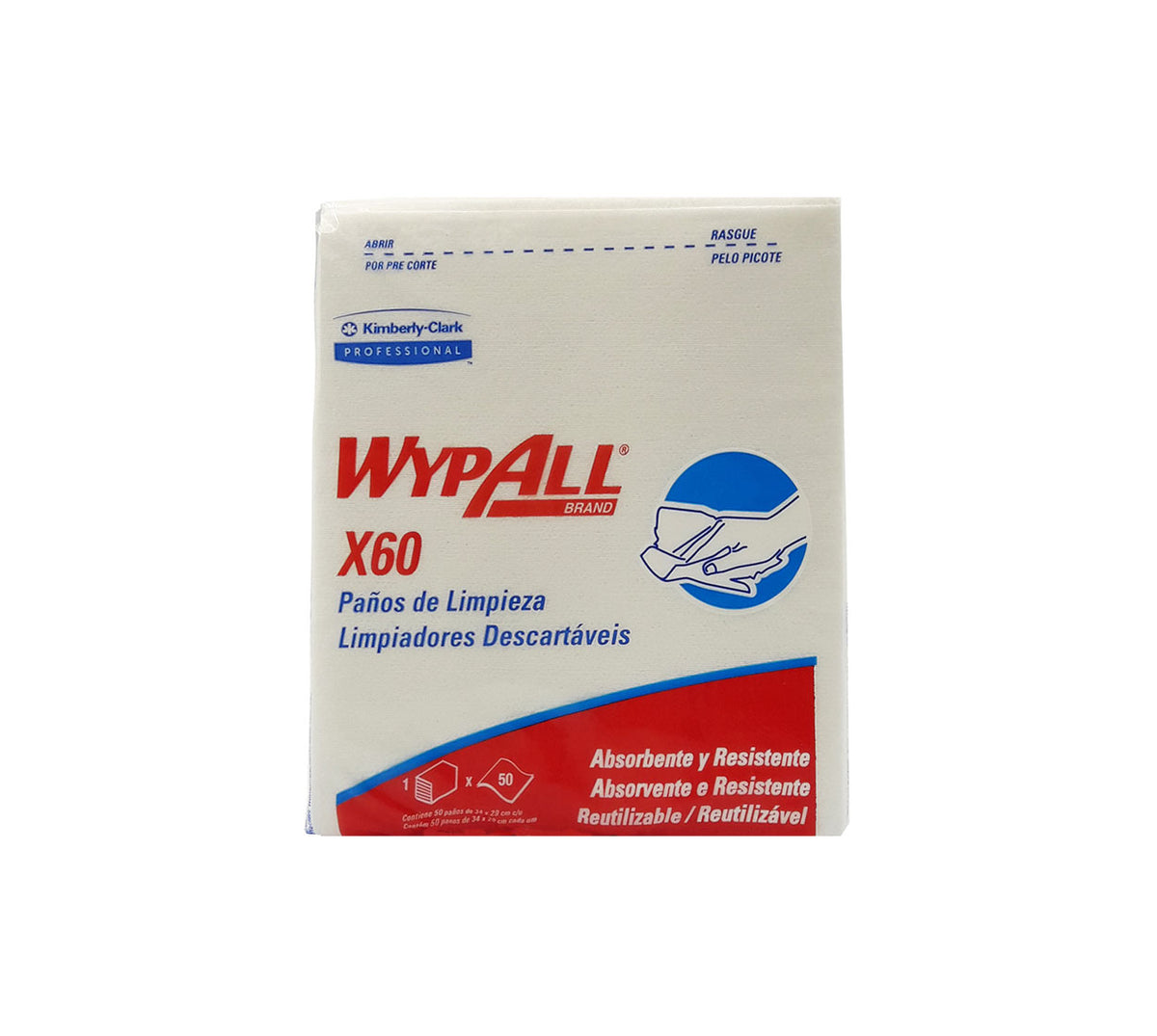 Limpion wypall x-60 3120 x 50 hoja blanco kimberly