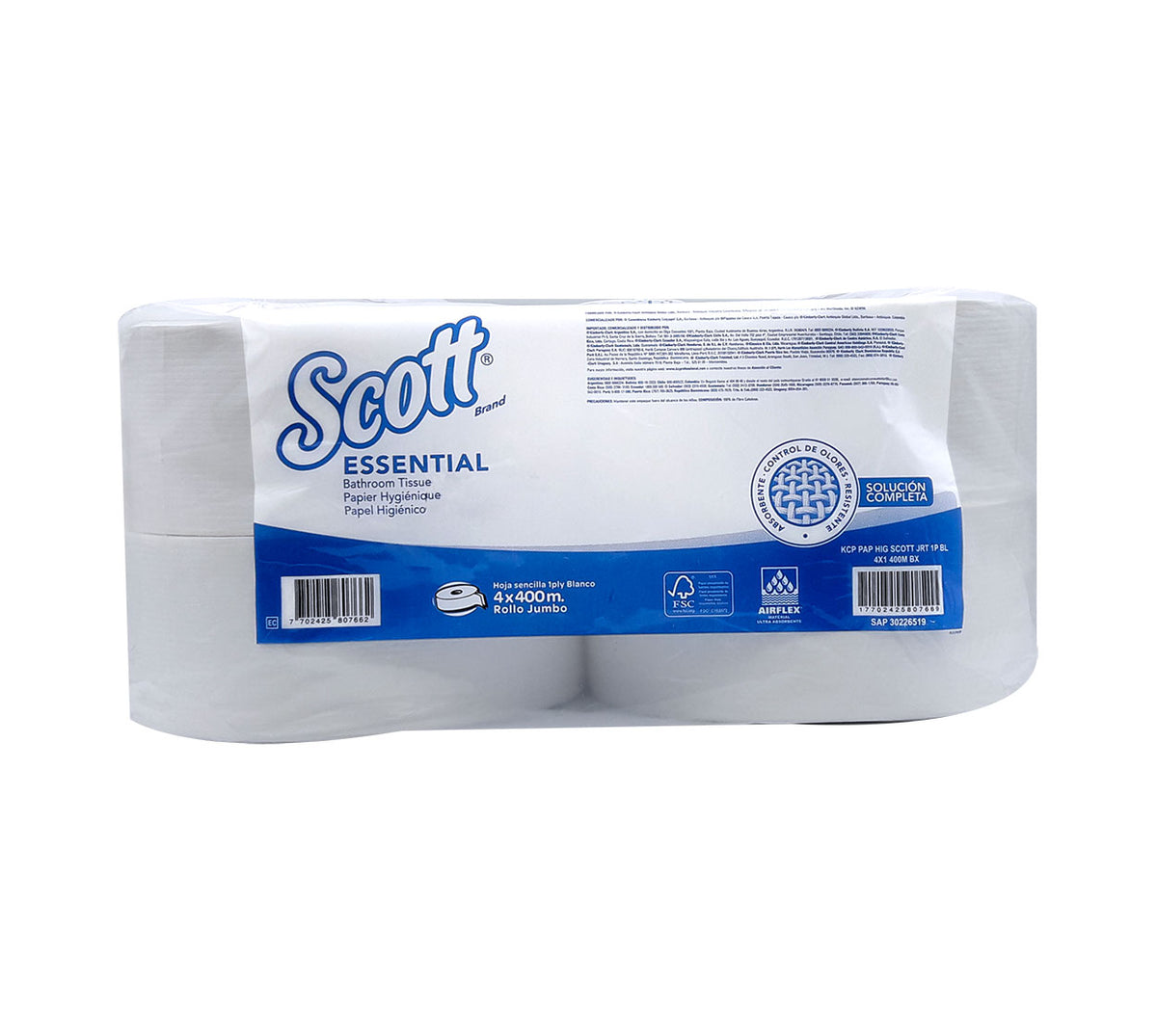 Papel higienico jumbo 6519 x 4x400 mt blanco 1h kimberly