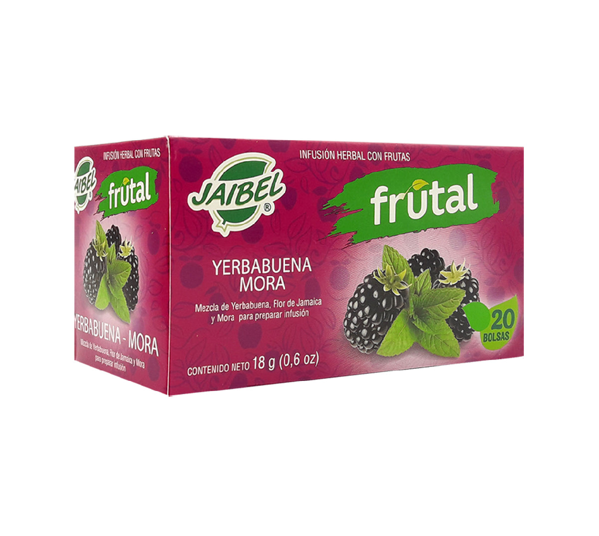Aromatica jaibel yerbabuena-mora x 20 bolsas