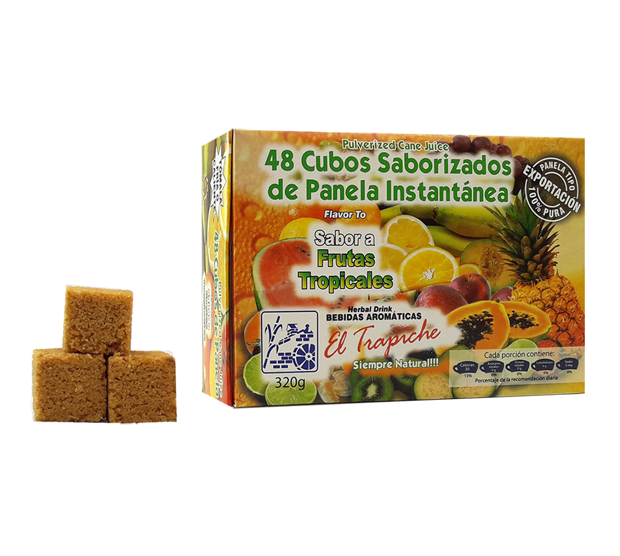 Aromatica panela trapiche fruta tropica x 48 cubos