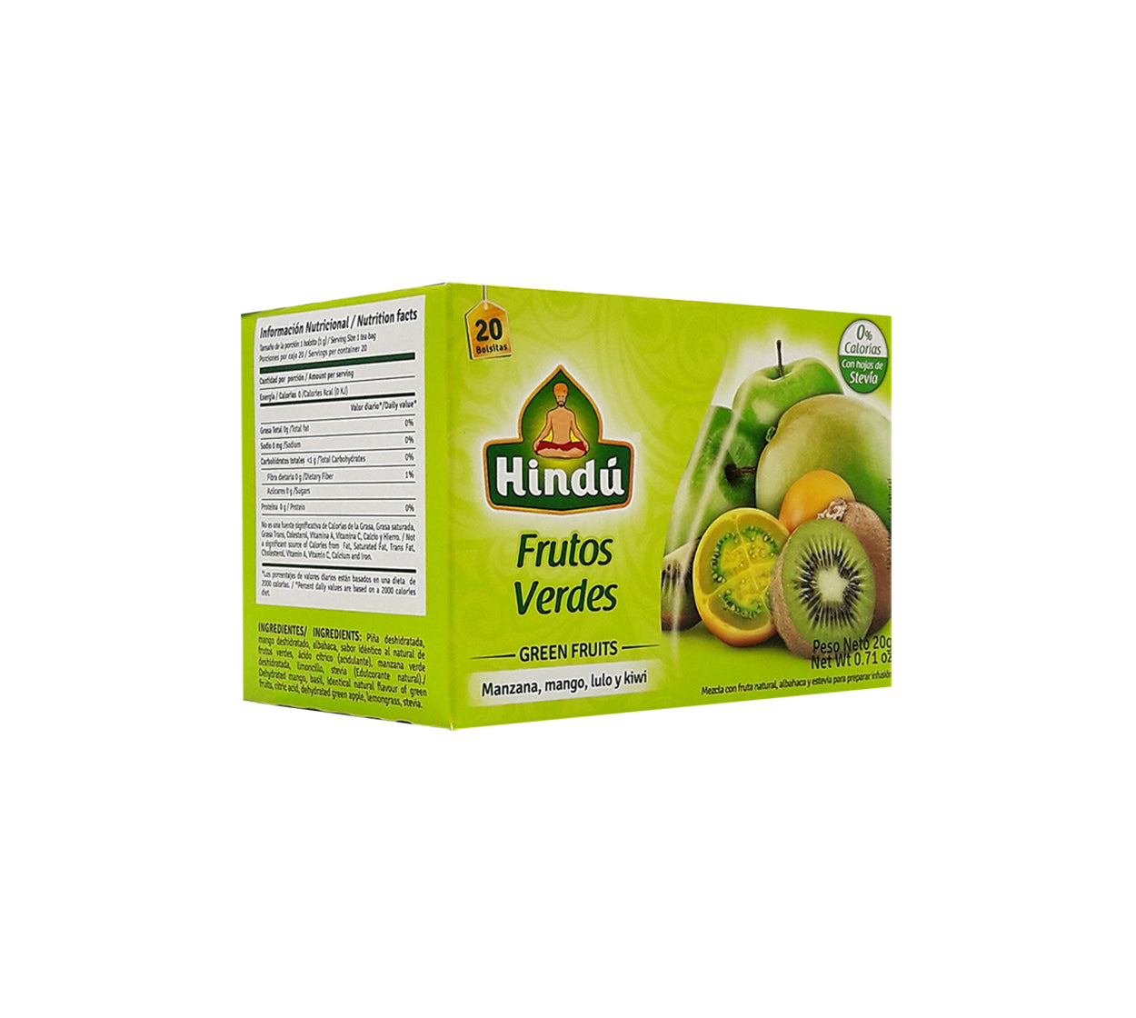Infusion hindu frutos verdes x 20 bolsas
