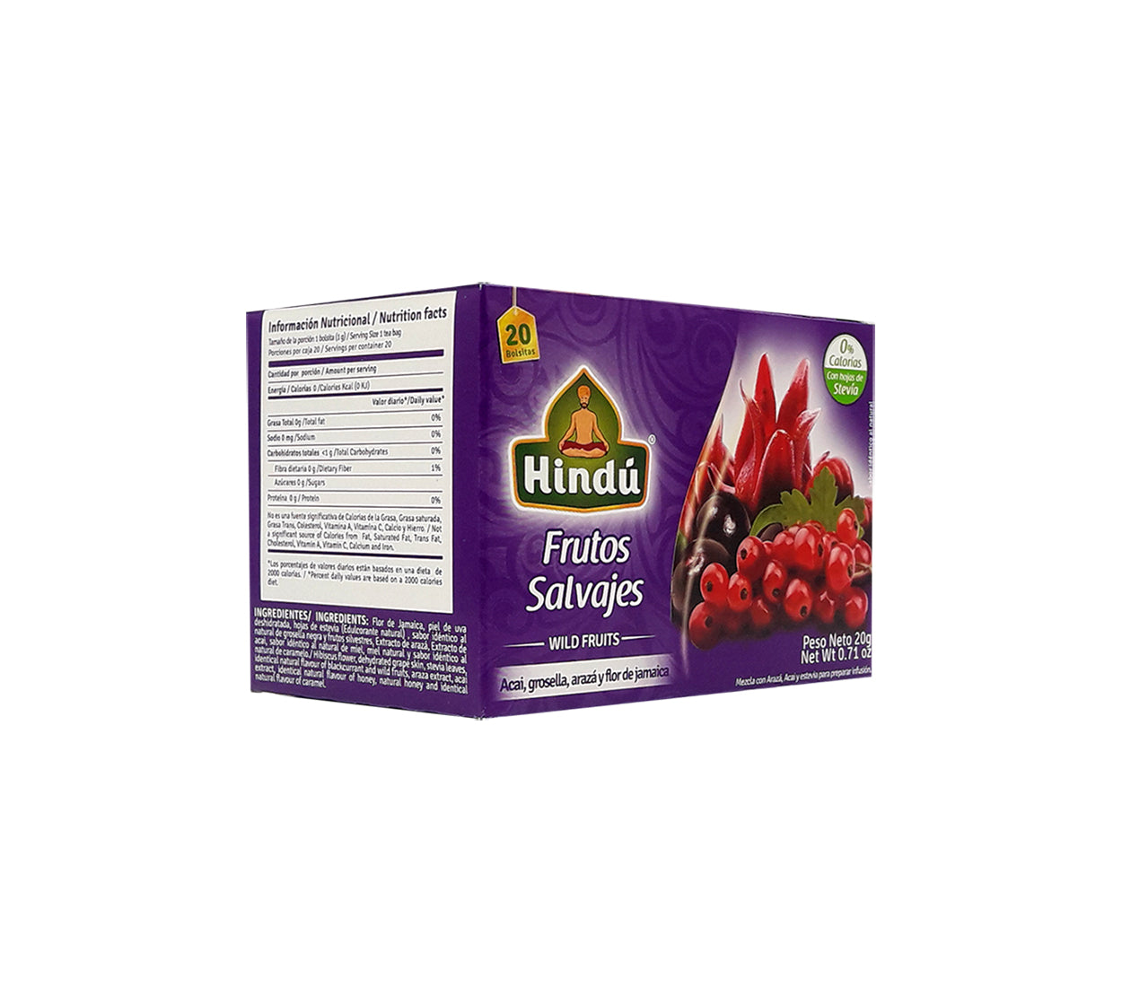 Infusion hindu frutos salvajes x 20 bolsas
