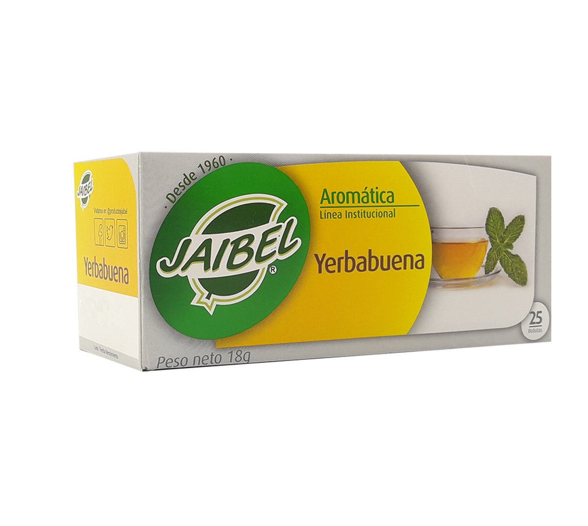 Aromatica jaibel institucional yerbabuena x 25 bolsas