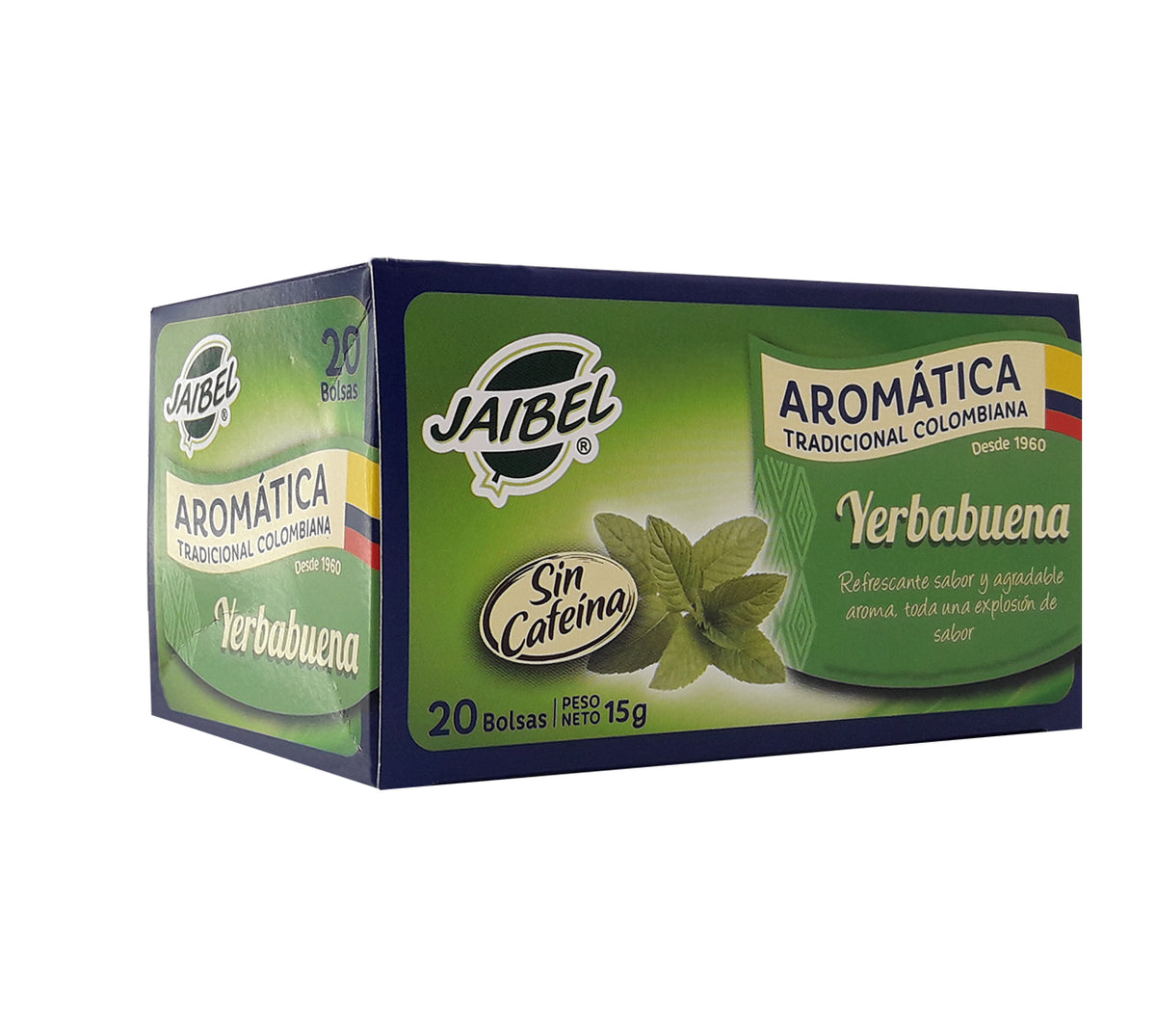 Aromatica jaibel hierbabuena x 20 bolsas