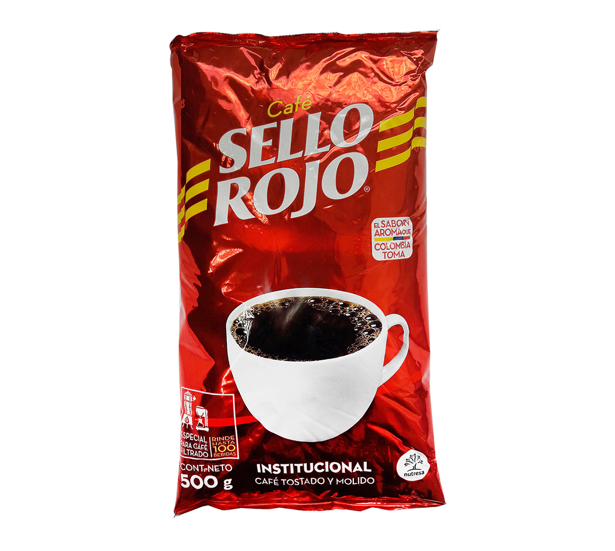 Cafe molido sello rojo institucional fuerte x 500 g 1009888