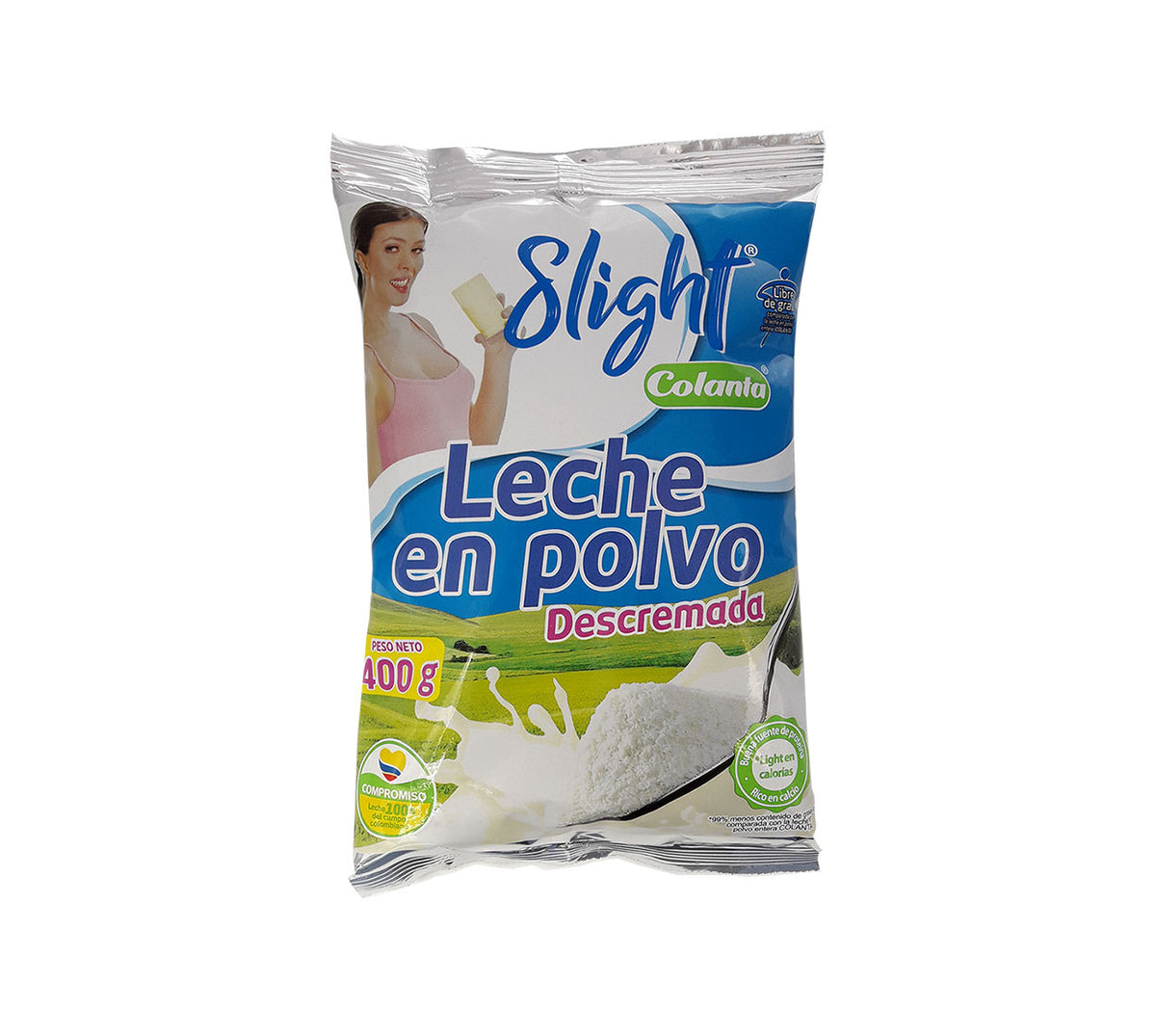 Leche polvo slight colanta descremada x 380 g