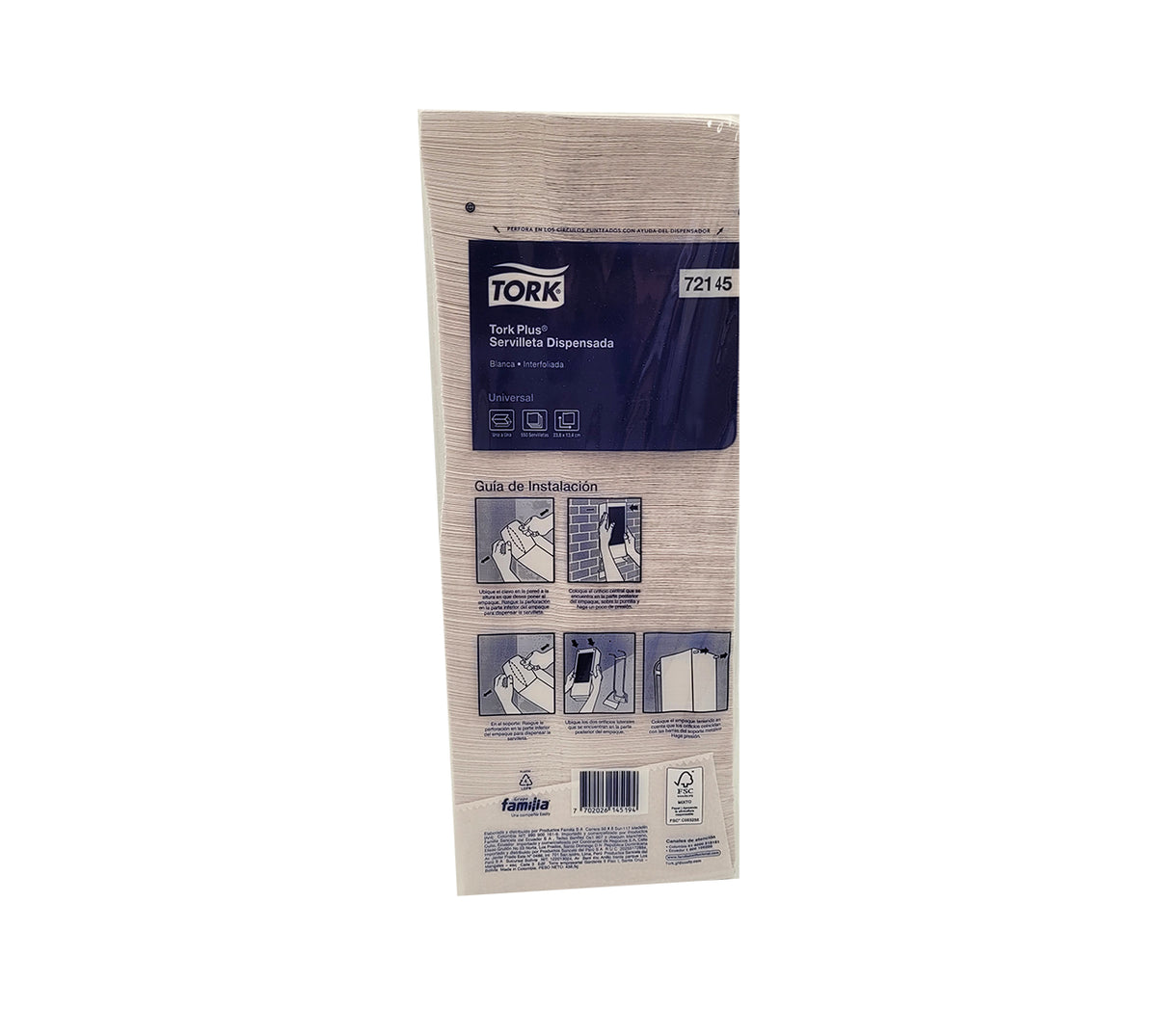 Servilleta plus 72145 x 550 und blanco 1a1 familia/tork