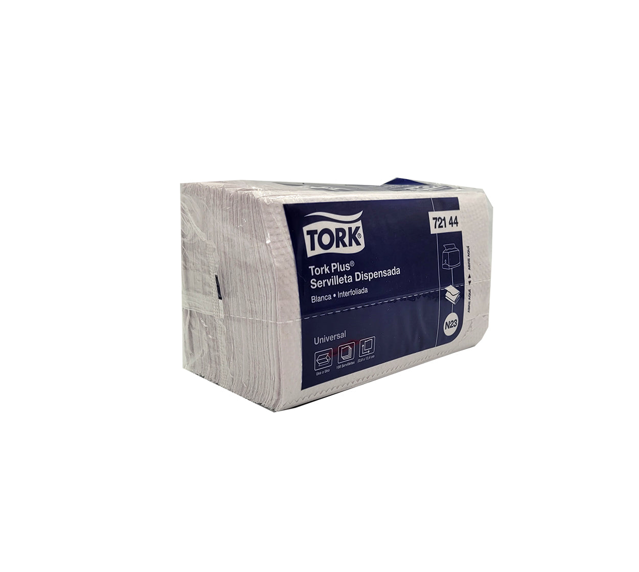 Servilleta plus 72144 x 100 und blanco 1a1 familia/tork