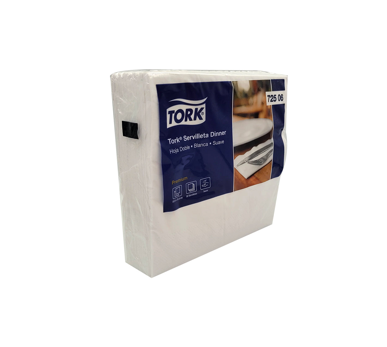 Servilleta lujo cuadrad 72506 x 50 blanco 2h familia/tork