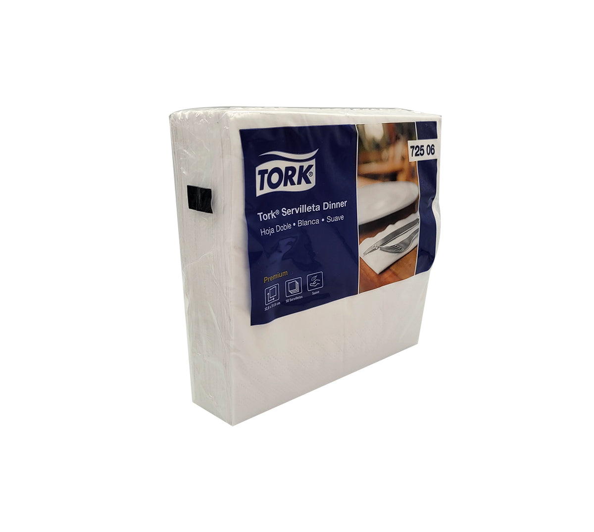 Servilleta lujo cuadrad 72506 x 50 blanco 2h familia/tork