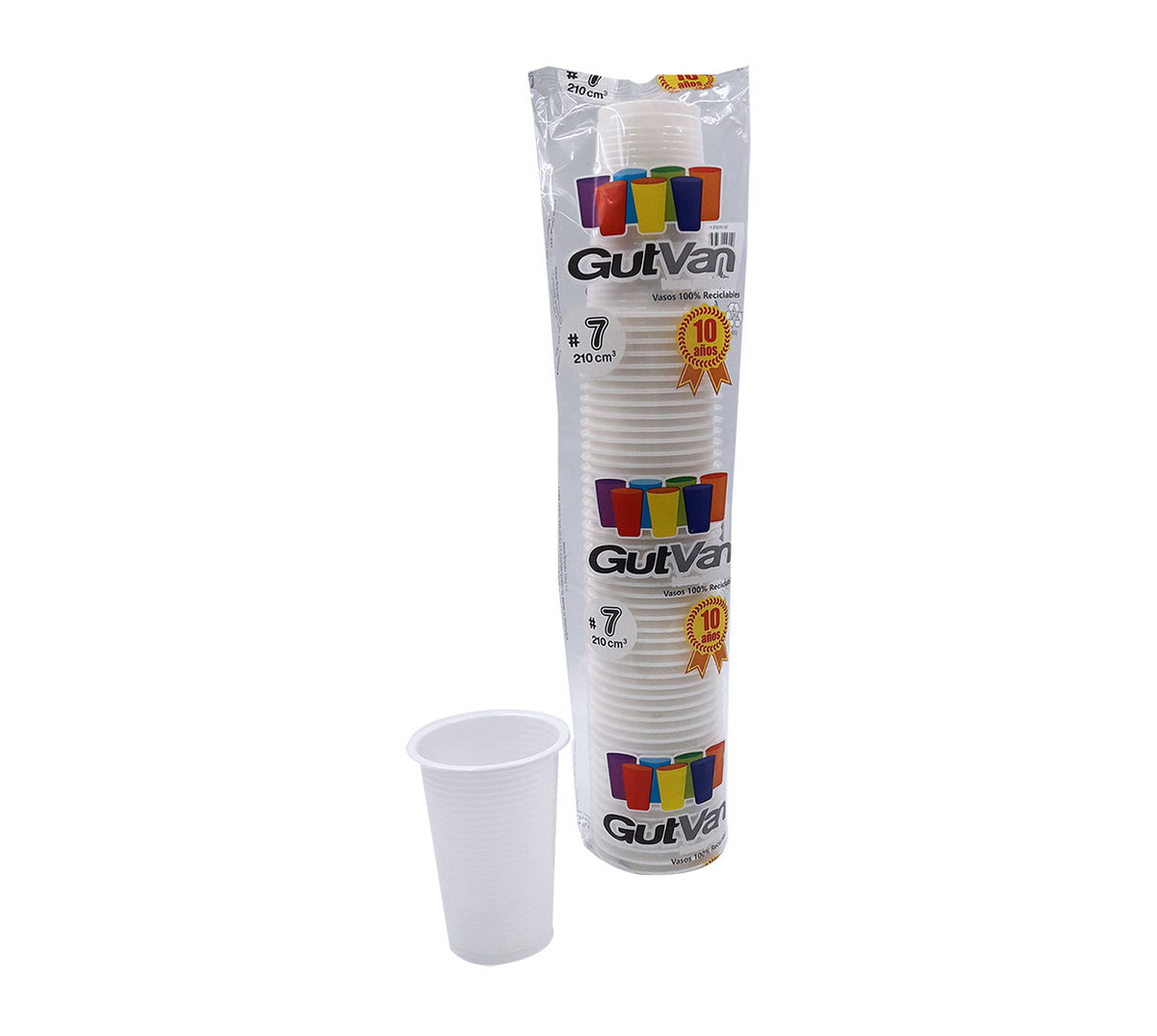 Vaso desechable blanco 7.0 oz x 50 tuc