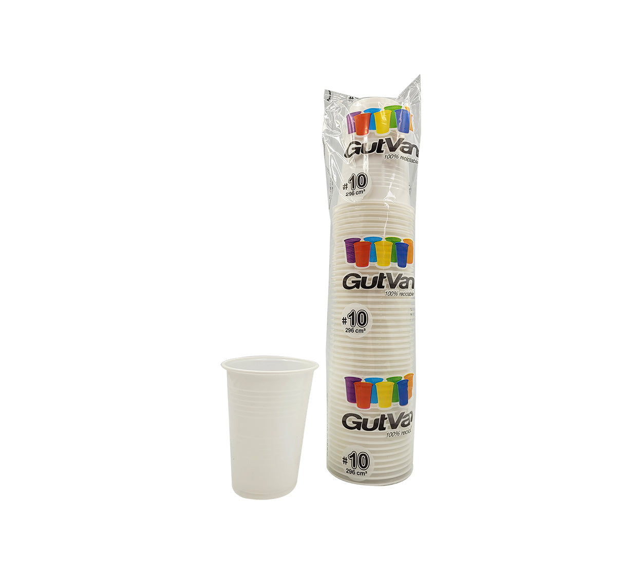 Vaso desechable blanco 10 oz x 50 gutvan