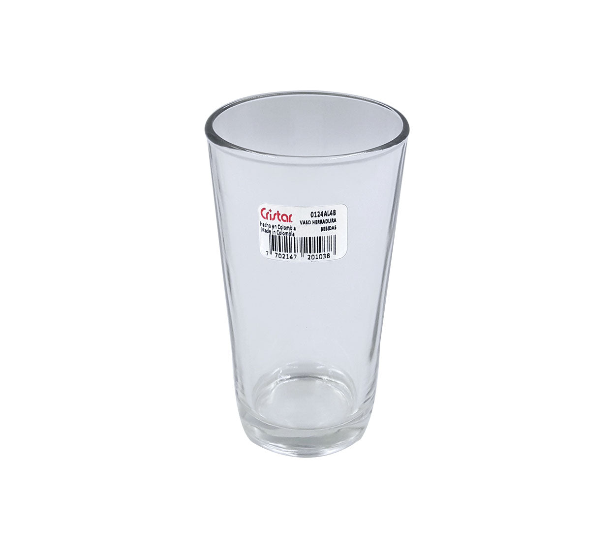 Vaso vidrio peldar liso herradura 11 oz
