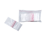 Bolsa plastica transparente cierre rojo 6x5 cm x 100